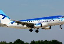 «Estonian Air» авиакомпания Эстонии - представительство